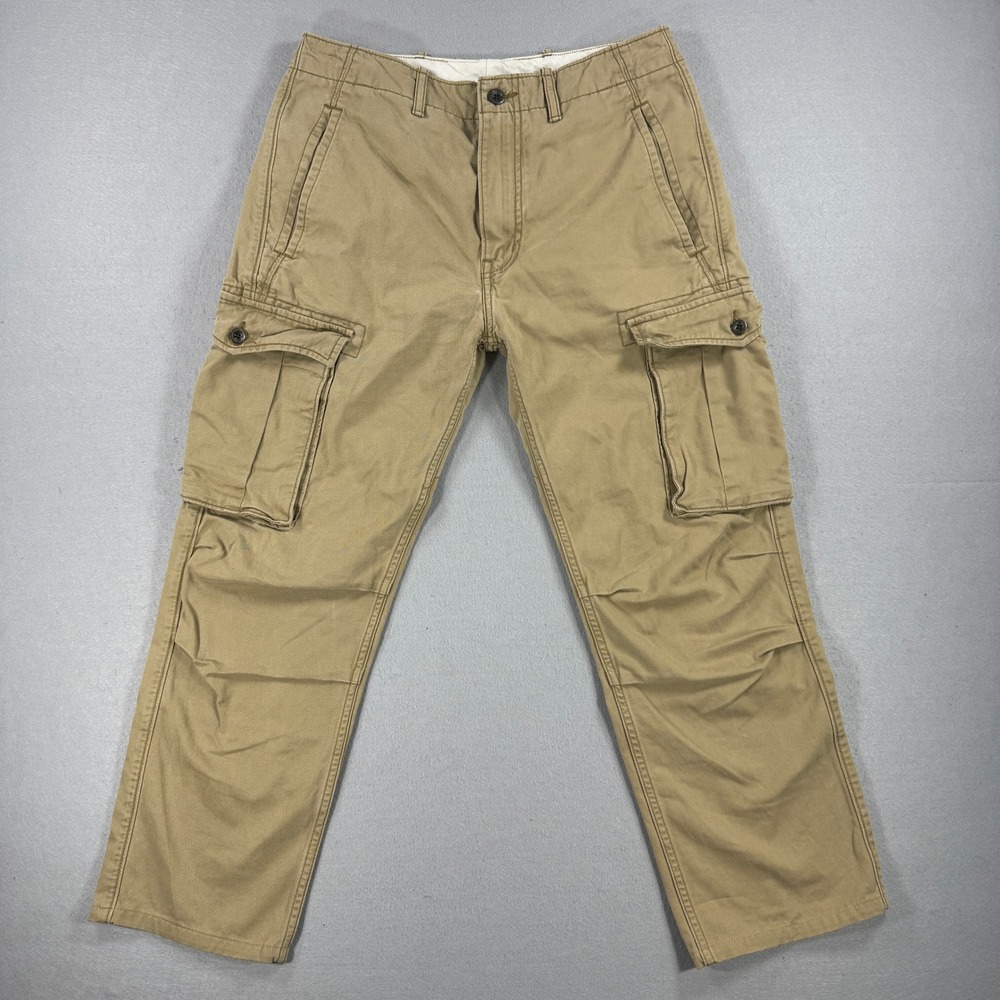 Levis Cargo Pant Mens 32 Tan Khaki White Tab Pockets Workwear Utility Gorpcore